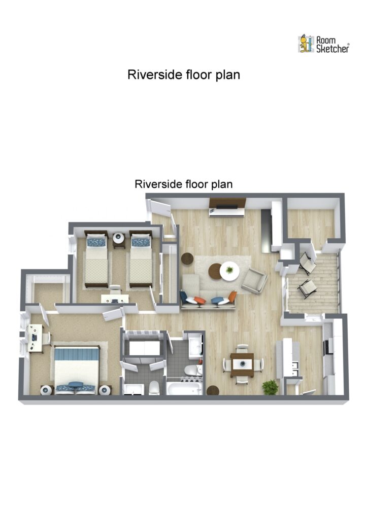 Floorplan letterhead – Riverside floor plan – Riverside floor plan – 3D Floor Plan